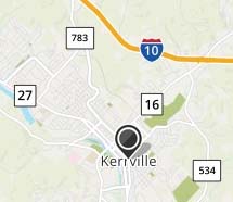 map of Kerrville, TX